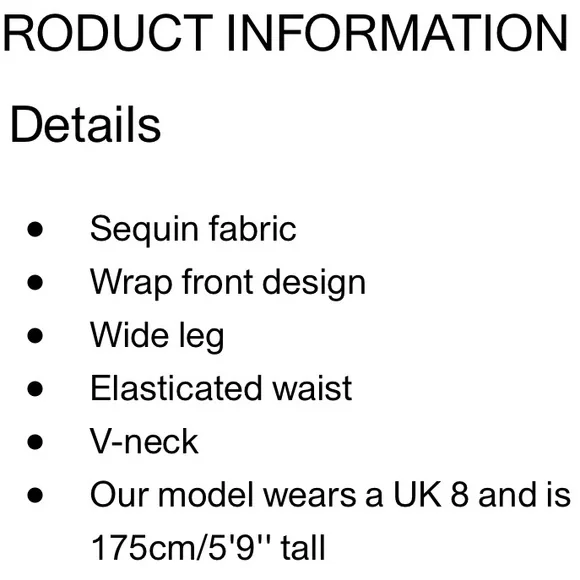 NWT river Island Green sequin wrap front jumpsuit UK 6 - Picture 4 of 5